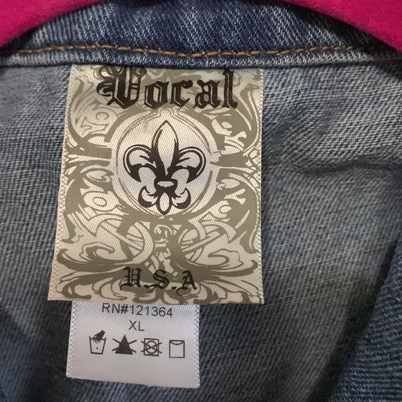 Vocal Embellished Denim Vest - Picture 4 of 4